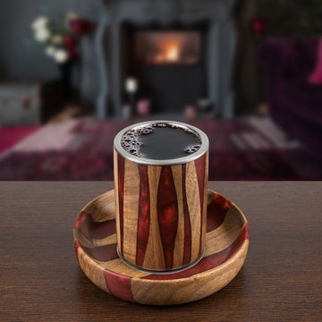 Handcrafted Burgundy Walnut Kiddush Cup - judaica.city