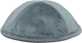 Gray Velvet Kippah - judaica.city
