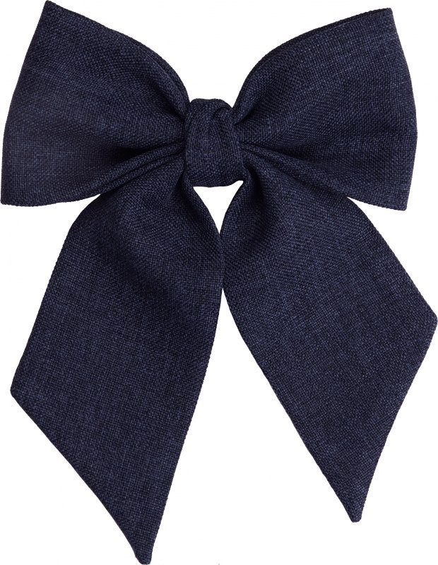 Dark blue hessian fabric bow - judaica.city