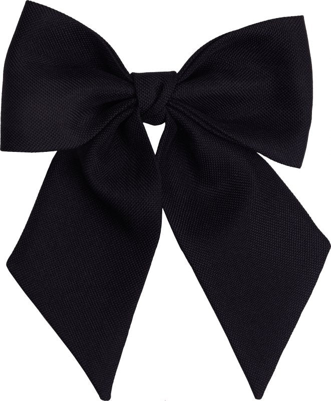 Black hessian fabric bow