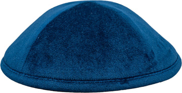 Dark Blue Velvet Kippah - judaica.city