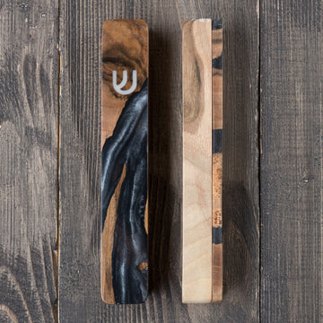 Handcrafted Black Walnut Mezuzah Case, 6.7in - judaica.city