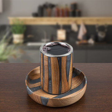 Handcrafted Graphite Walnut Kiddush Cup - judaica.city