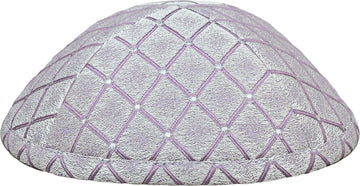 Light Lavender Rhombus Kippah - judaica.city
