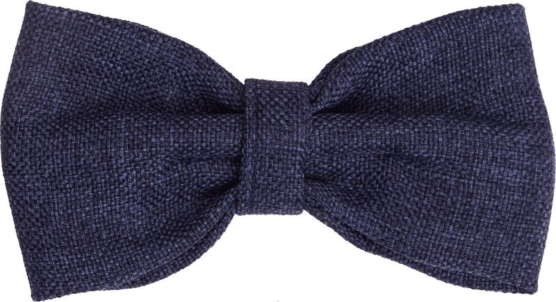 Bow tie from dark blue hessian fabric - judaica.city